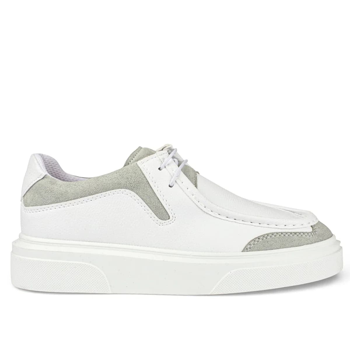 BEYAZ GRİ ERKEK GÜNLÜK AYAKKABI - Renk: Beyaz - Fotoğraf 1 / 1