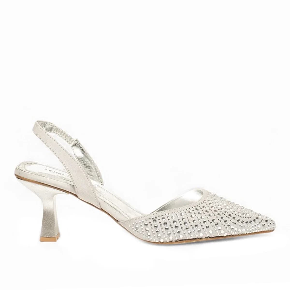 BEYAZ TAŞLI DÜĞÜNE UYGUN ABİYE - Renk: Beyaz - Fotoğraf 1 / 1