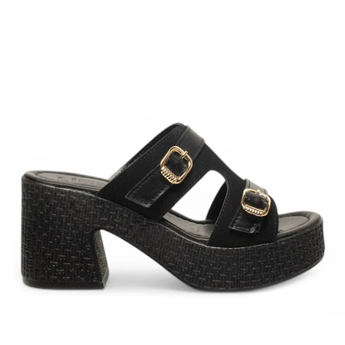 ÇİFT KEMERLİ DOLGU TOPUKLU TERLİK