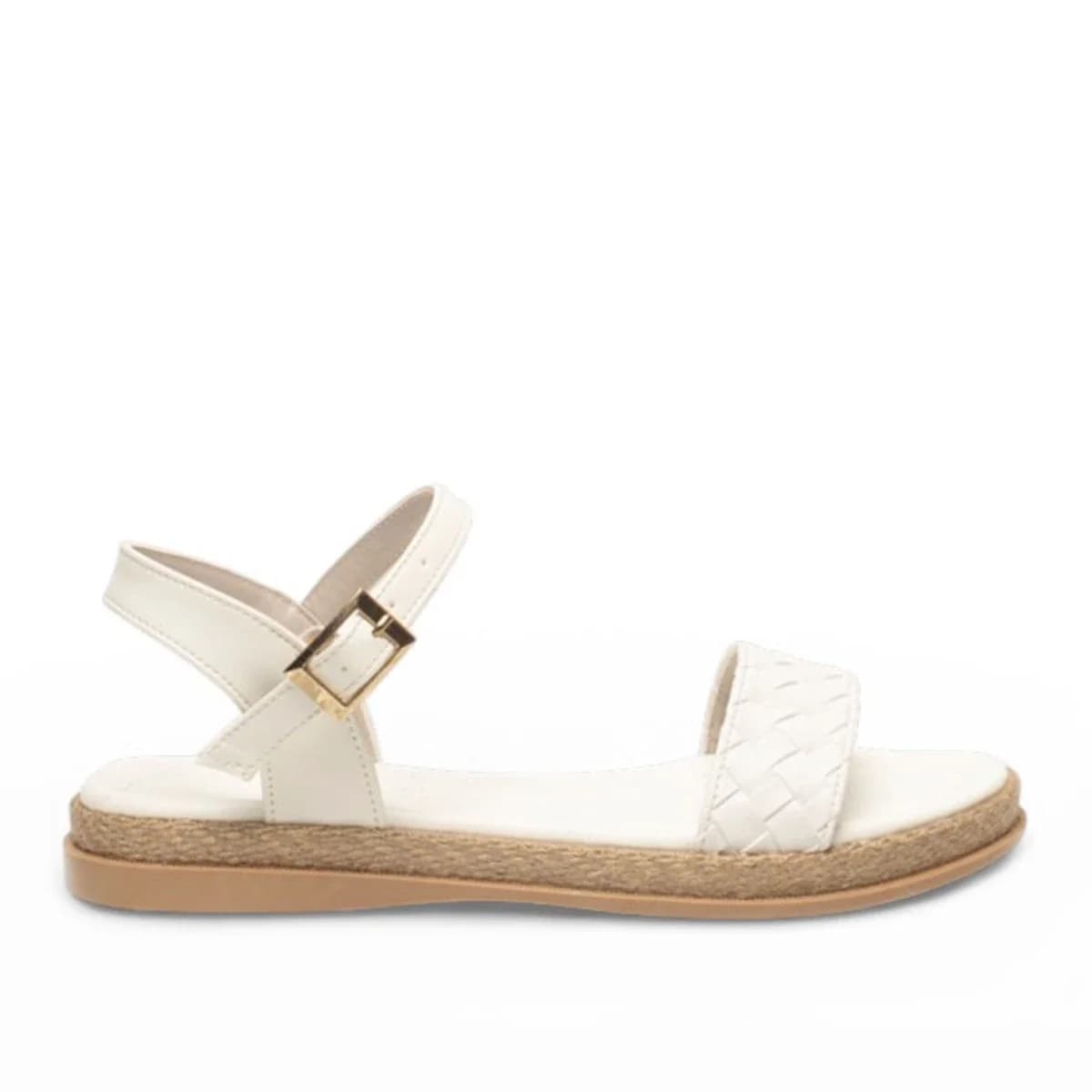 ÖRGÜ TABANLI BEJ SANDALET - Renk: Bej - Fotoğraf 1 / 1