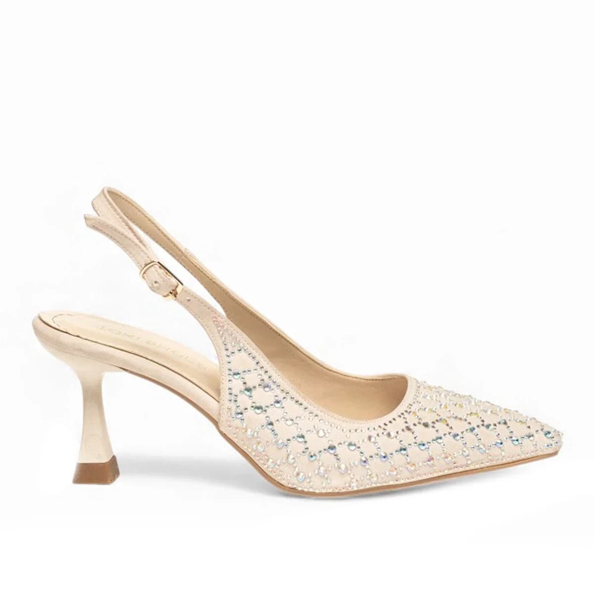 ARKADAN BAĞLAMALI TAŞLI ABİYE - Renk: Bej - Fotoğraf 1 / 1