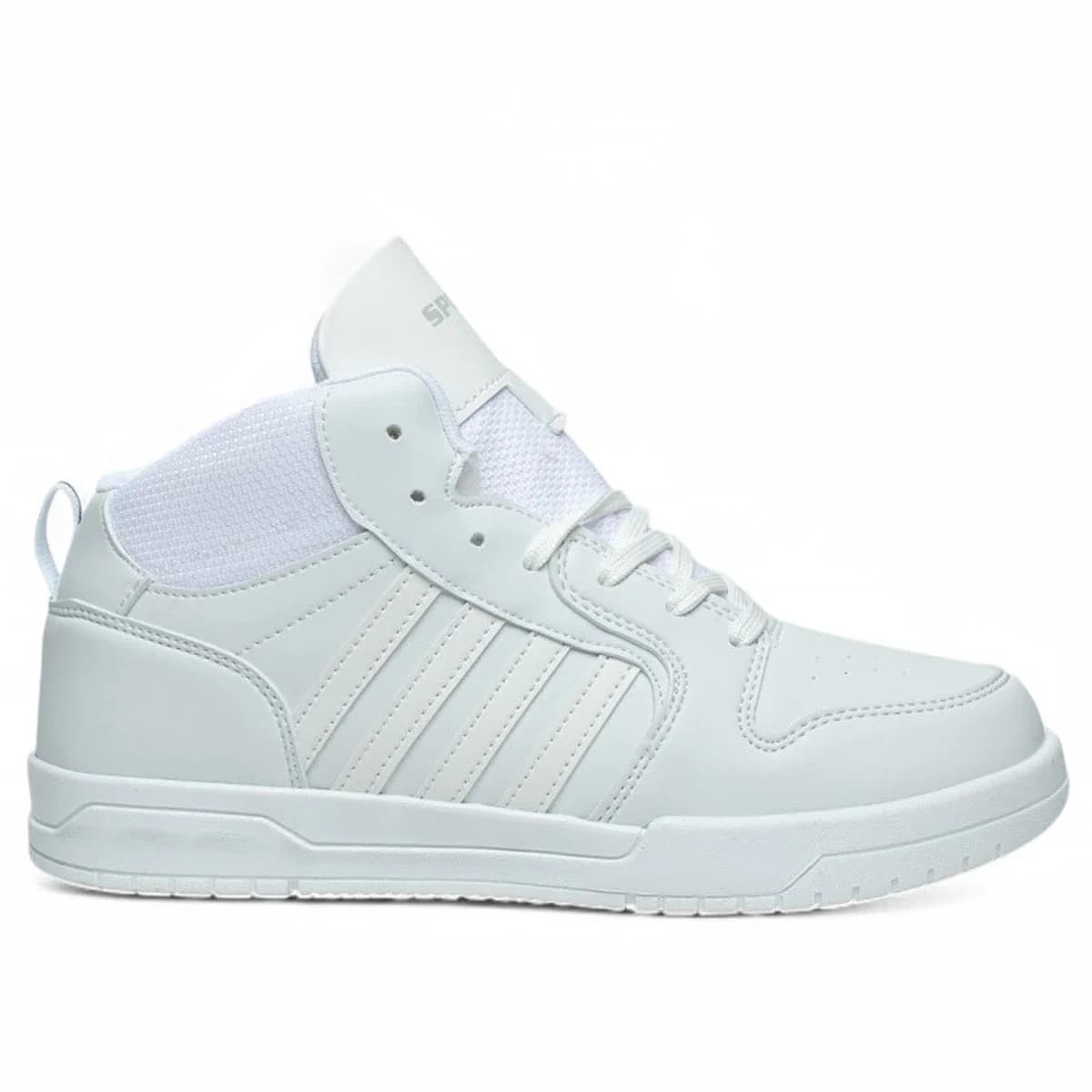 BEYAZ ŞERİTLİ ERKEK BASKET AYAKKABISI - Renk: Beyaz - Fotoğraf 1 / 1