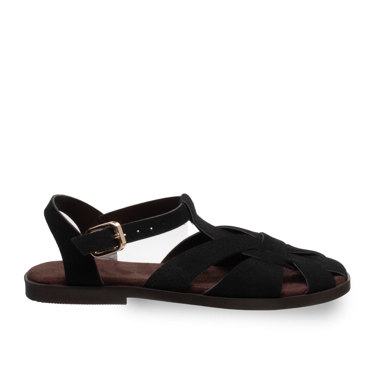 Siyah Kadın Düz Sandalet – Rahat Kalıp – Gün Boyu Konfor