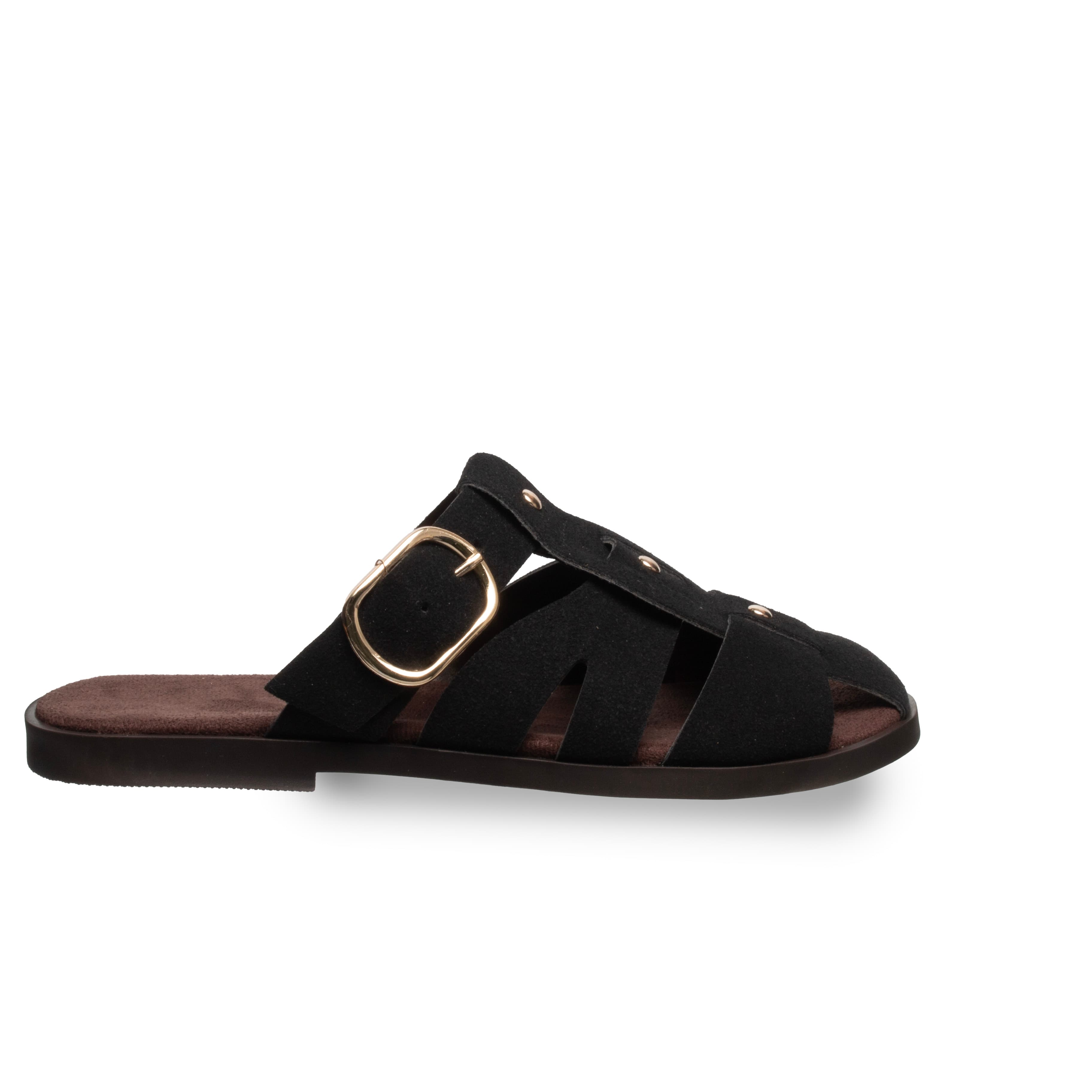 Siyah Düz Terlik – Deri Tozu Kaplama – Günlük Konfor