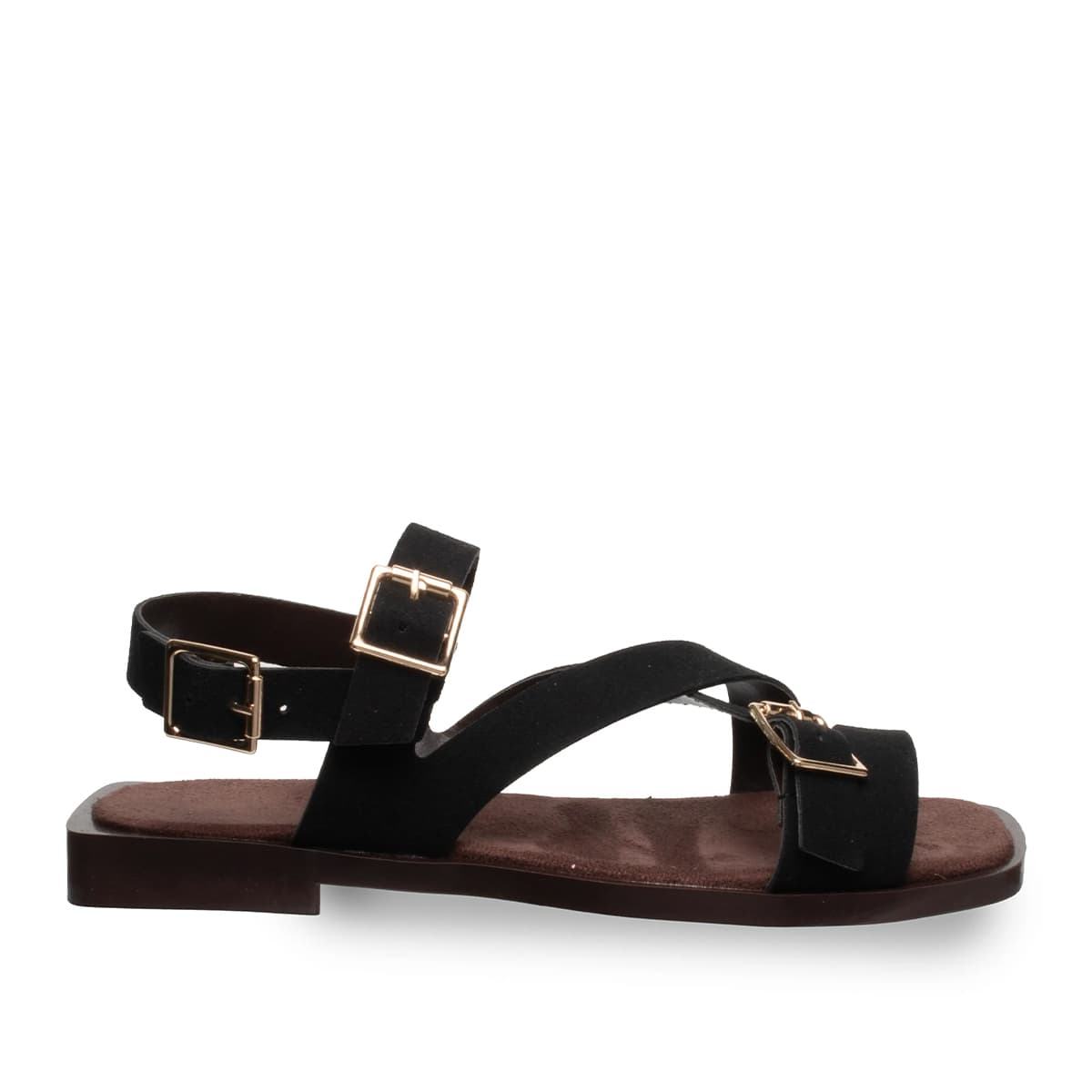 Çift Kemerli Günlük Sandalet – Deri Tozu – Rahat Taban