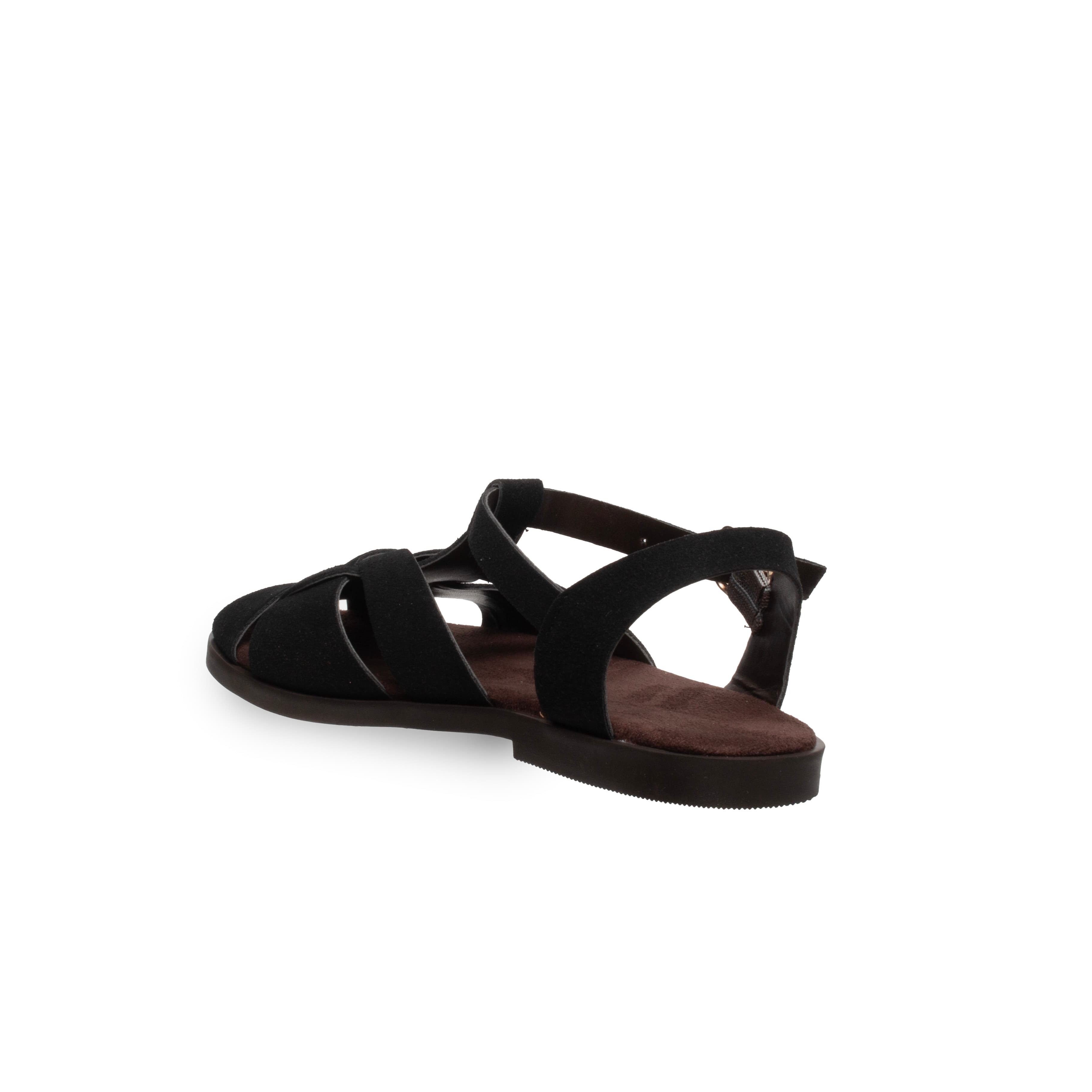 Siyah Kadın Düz Sandalet – Rahat Kalıp – Gün Boyu Konfor - Renk: Siyah - Fotoğraf 3 / 3