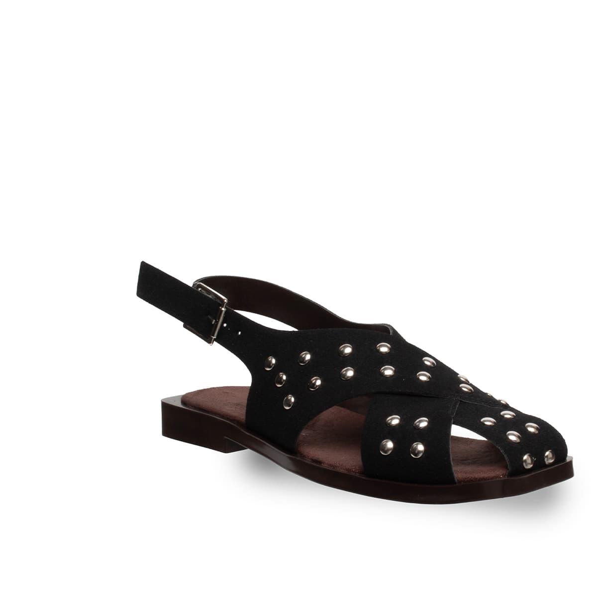 Troplu Günlük Sandalet – Siyah – Deri Tozu – Konfor Taban - Renk: Siyah - Fotoğraf 2 / 4