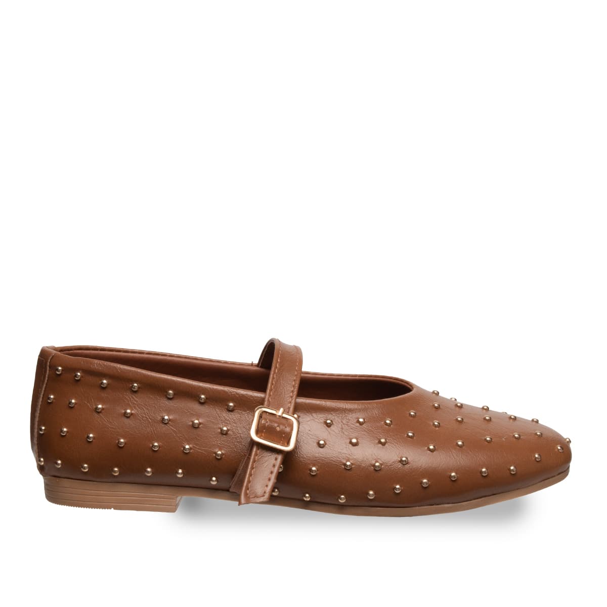 Siyah Troplu Kadın Babet  Suni Deri - Tüm Sezonlar — Taba