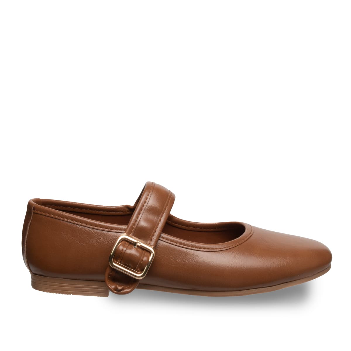 Siyah  Klasik Kadın Babet - Suni Deri - Tüm Sezonlar — Taba