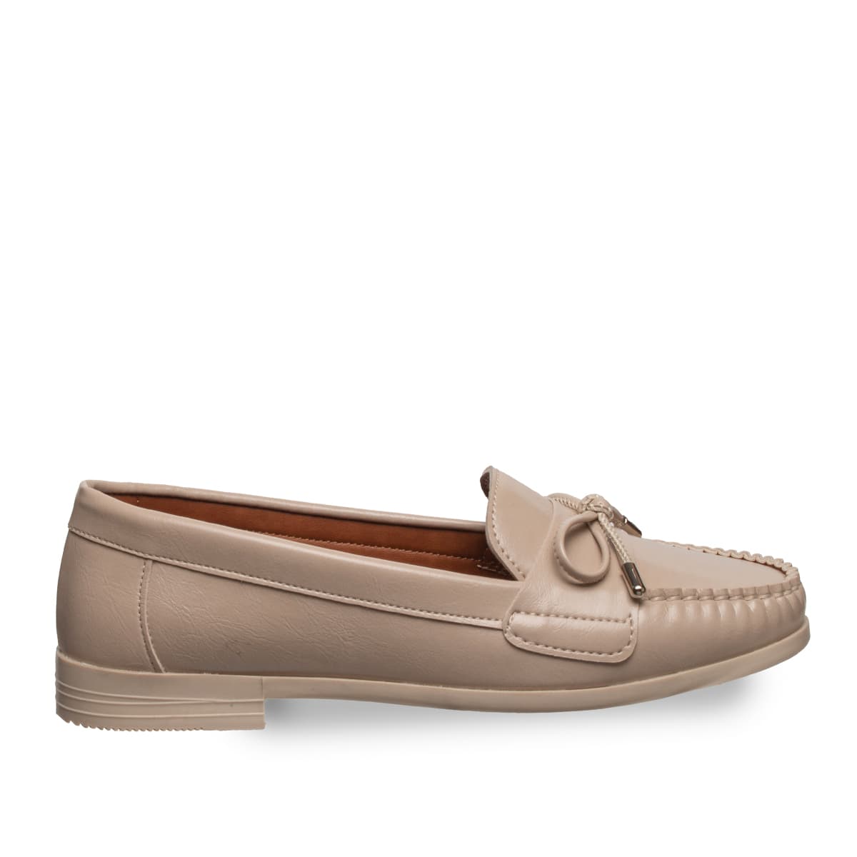 Siyah - Kadın › Kadin Loafer  Suni Deri - Tüm Sezonlar — Bej