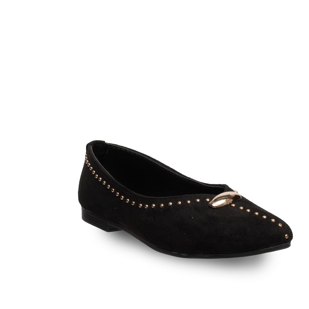 Siyah - Kadın Babet Troplu Suni Deri - Tüm Sezonlar