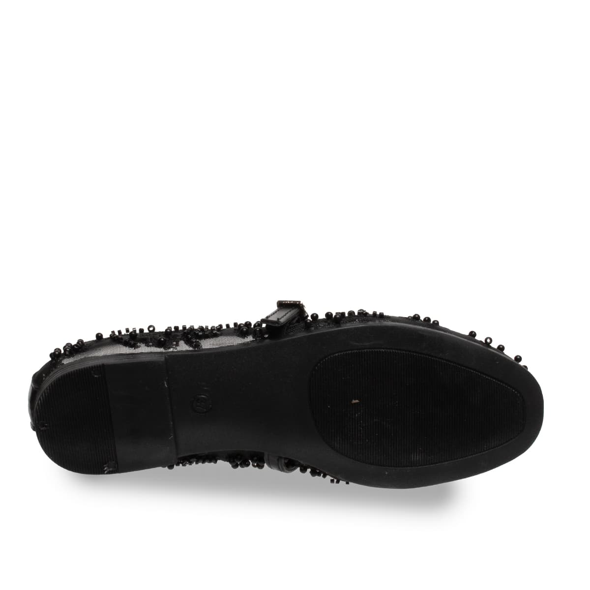 Siyah  Dantelli Kadın Babet - Suni Deri - Tüm Sezonlar