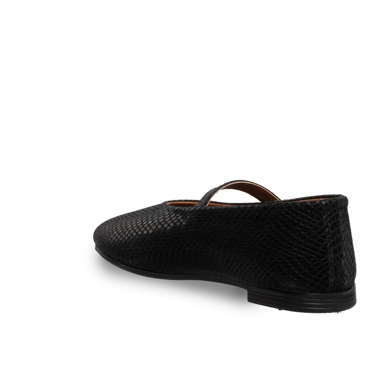 Siyah Kalp Tokalı Kadın Babet - Suni Deri - Tüm Sezonlar