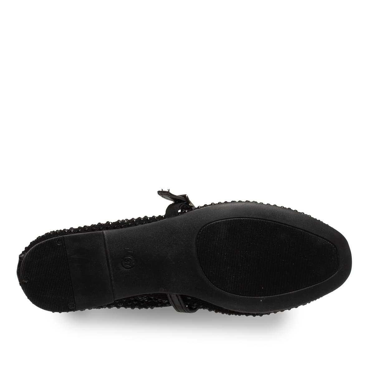 Siyah Taşlı Kadın Babet - Suni Deri - Tüm Sezonlar