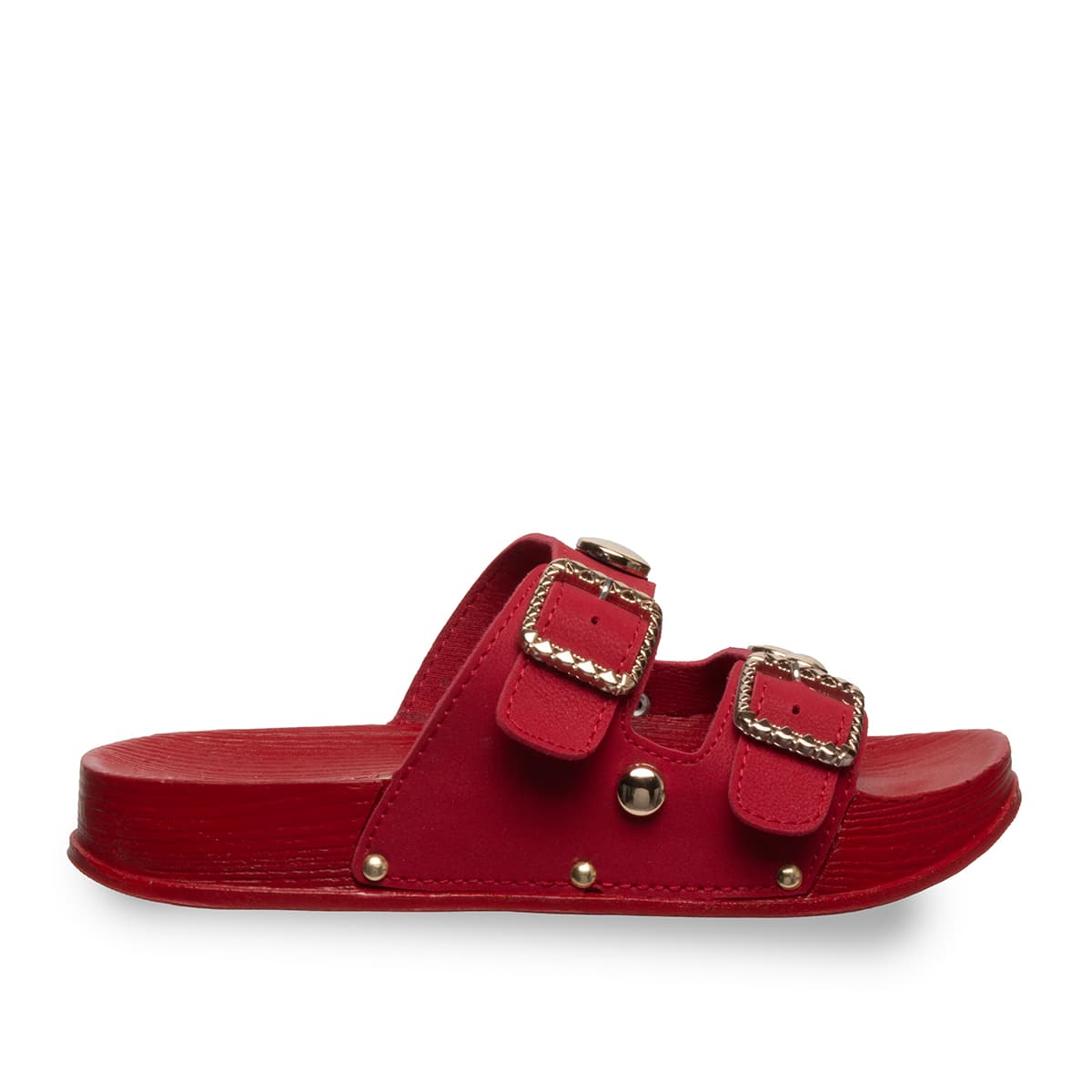 Double Buckle Polyurethane Sole Casual Wholesale Slippers