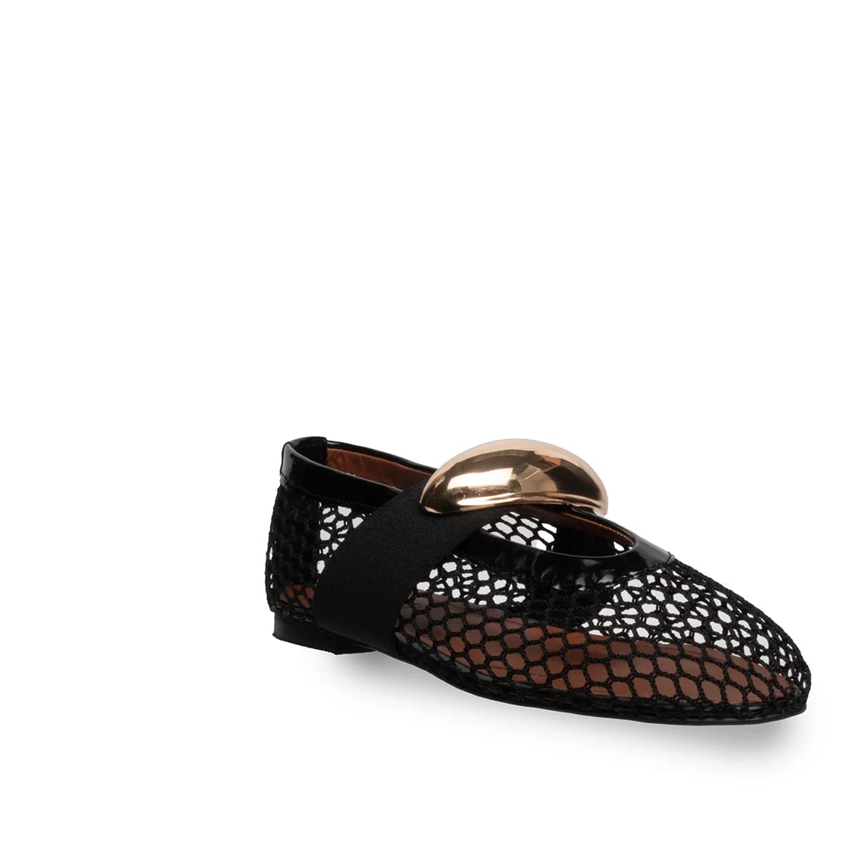 Kadın Babet Siyah – Fileli Moda, Özel İthal Tokalı, Trend ve Konfor Bir Arada - Renk: Siyah - Fotoğraf 2 / 4