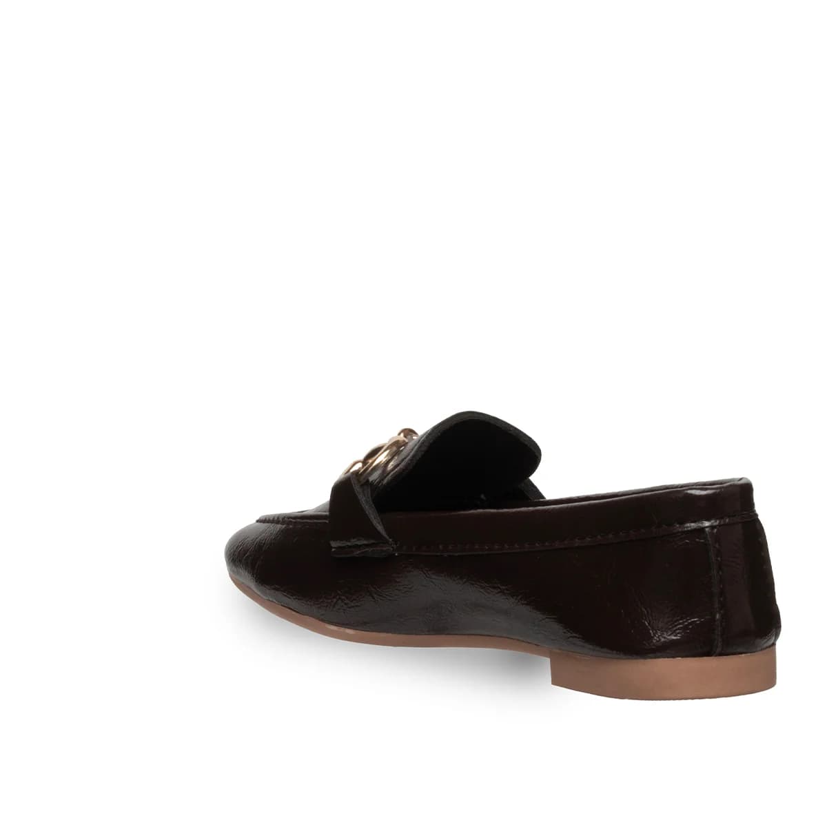 Коричневые лоферы из лаковой кожи – классическая элегантность - Цвет: Коричневый, Типы цветов: Морщинистый лак - Фото 3 из 4