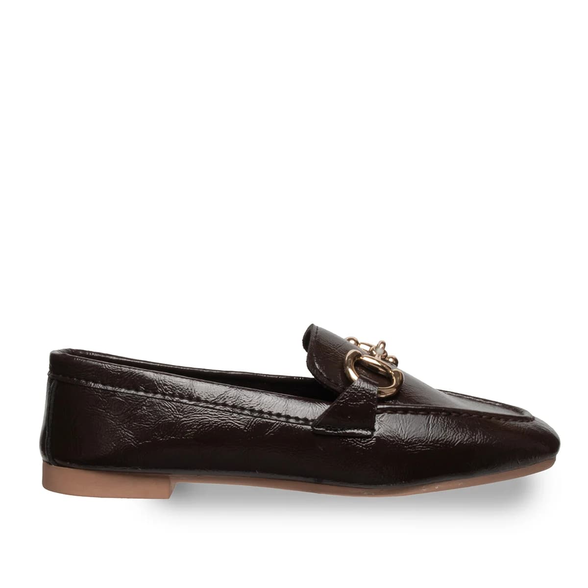 Коричневые лоферы из лаковой кожи – классическая элегантность - Цвет: Коричневый, Типы цветов: Морщинистый лак - Фото 1 из 4
