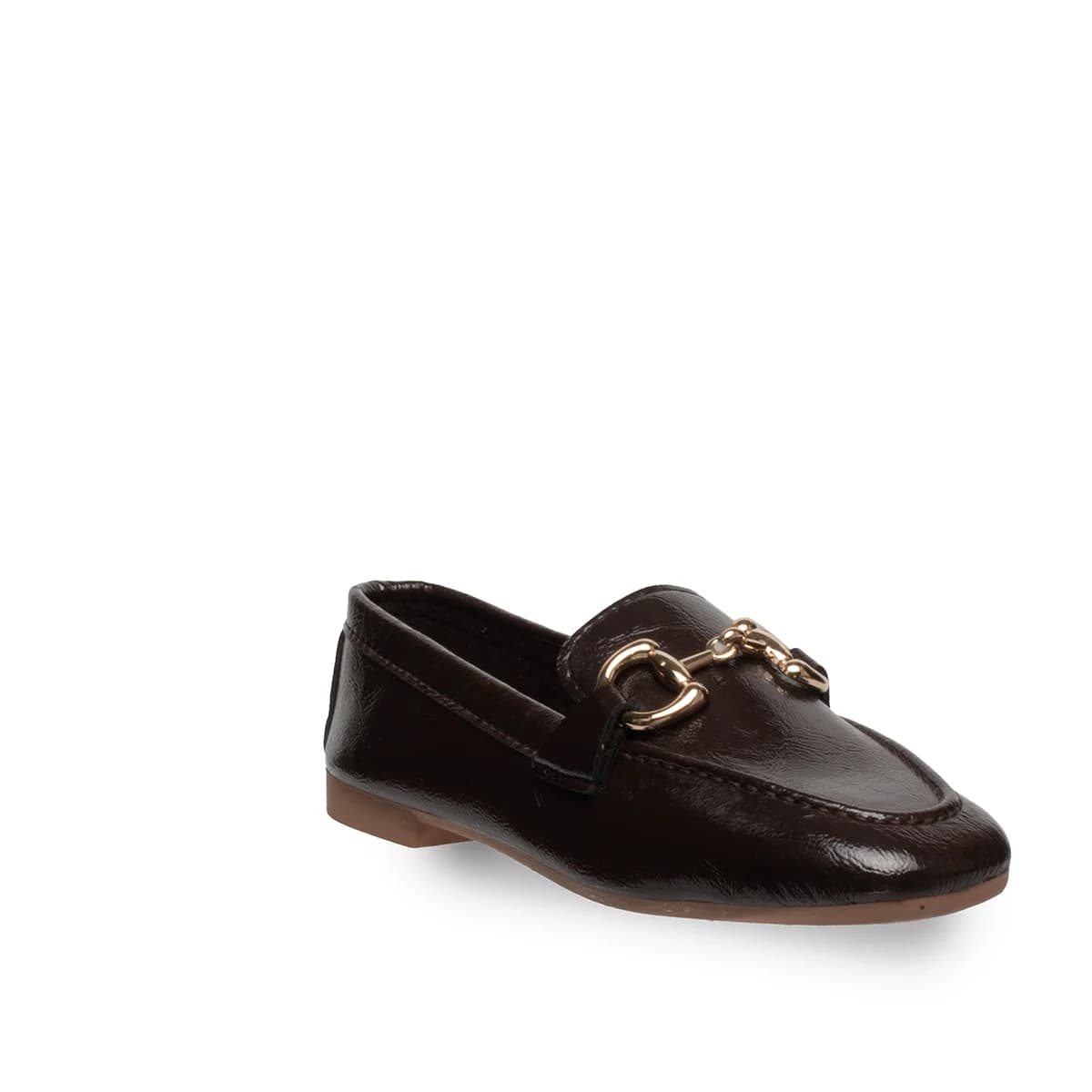 Коричневые лоферы из лаковой кожи – классическая элегантность - Цвет: Коричневый, Типы цветов: Морщинистый лак - Фото 2 из 4