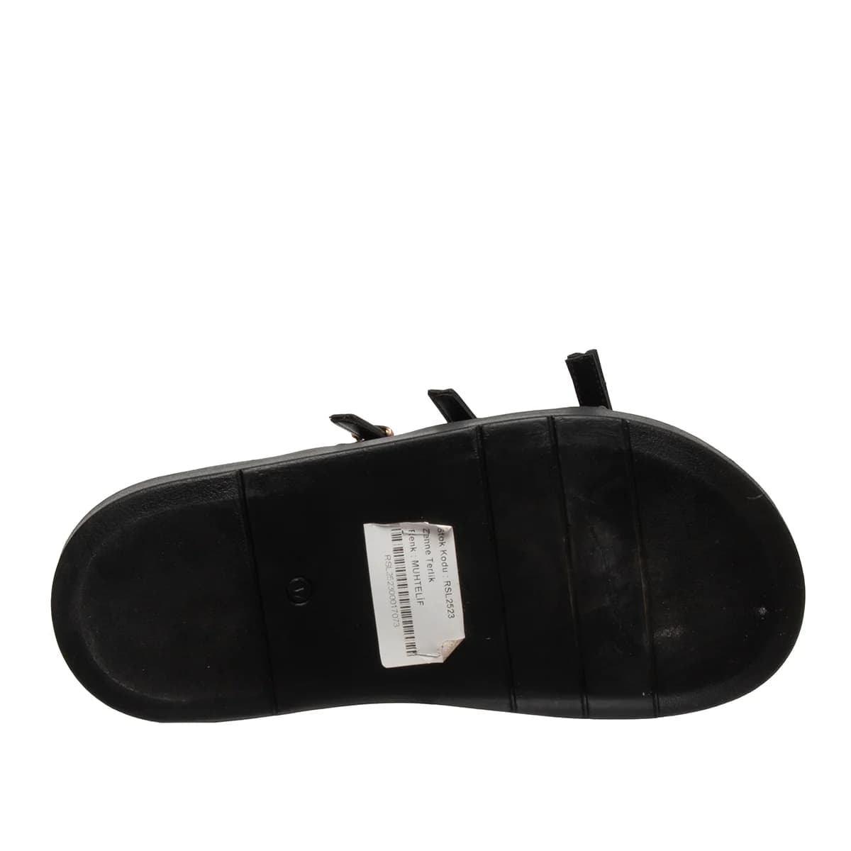 Kadın Düz Siyah Terlik Suni Deri - Renk: Siyah - Fotoğraf 4 / 4