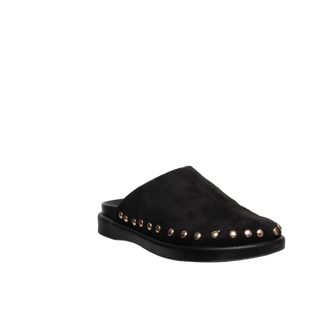 Kadın Düz Terlik Siyah Süet Dokulu - Renk: Siyah - Fotoğraf 3 / 4