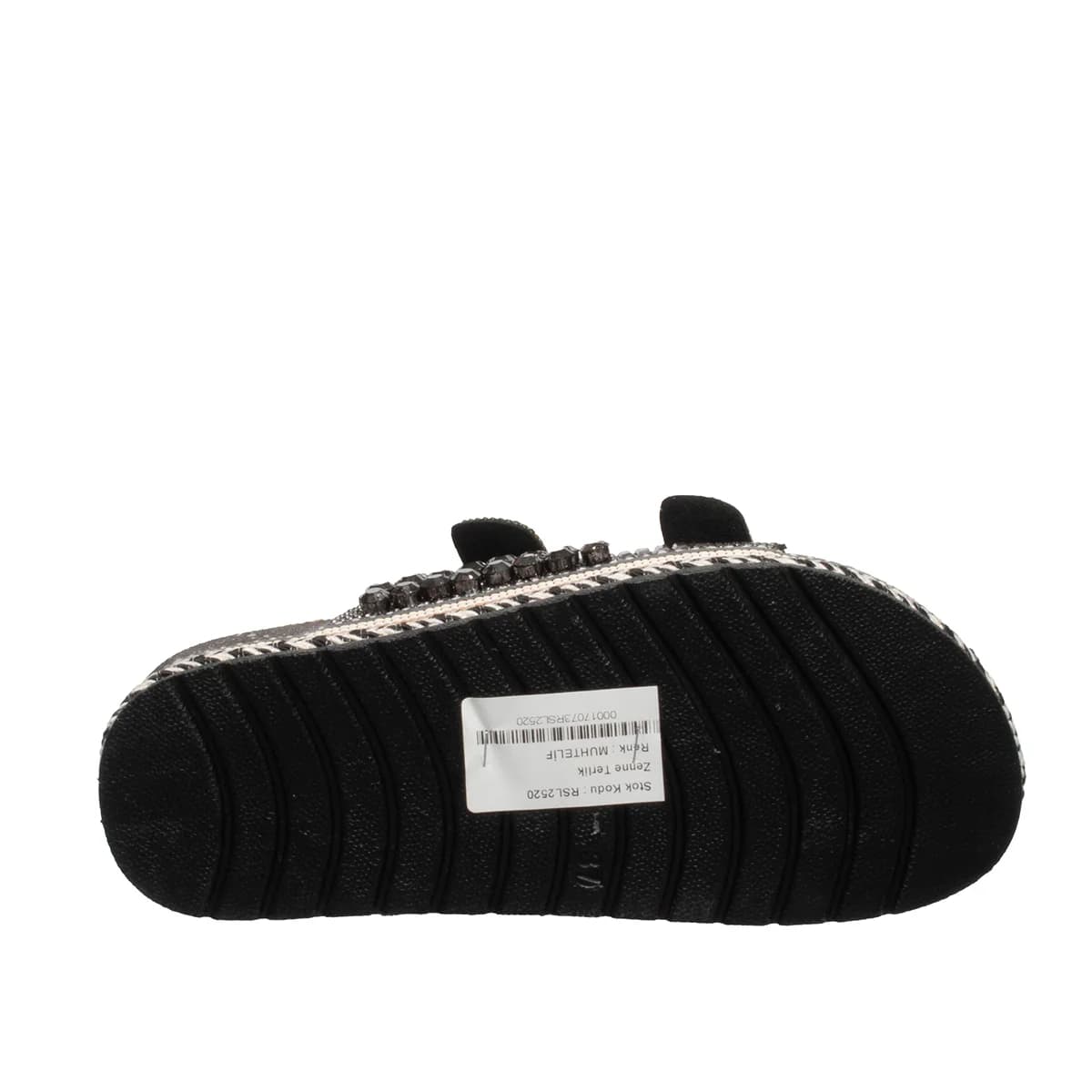 Kadın Dolgu Topuk Feta Siyah Sandalet - Renk: Siyah - Fotoğraf 2 / 4