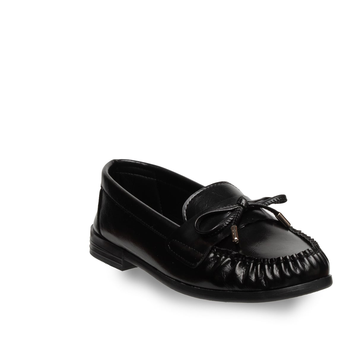 Loafers pour femme en simili cuir (Carton de 8 paires) - Couleur: Noir, Types de couleurs: Cuir - Image 2 sur 4