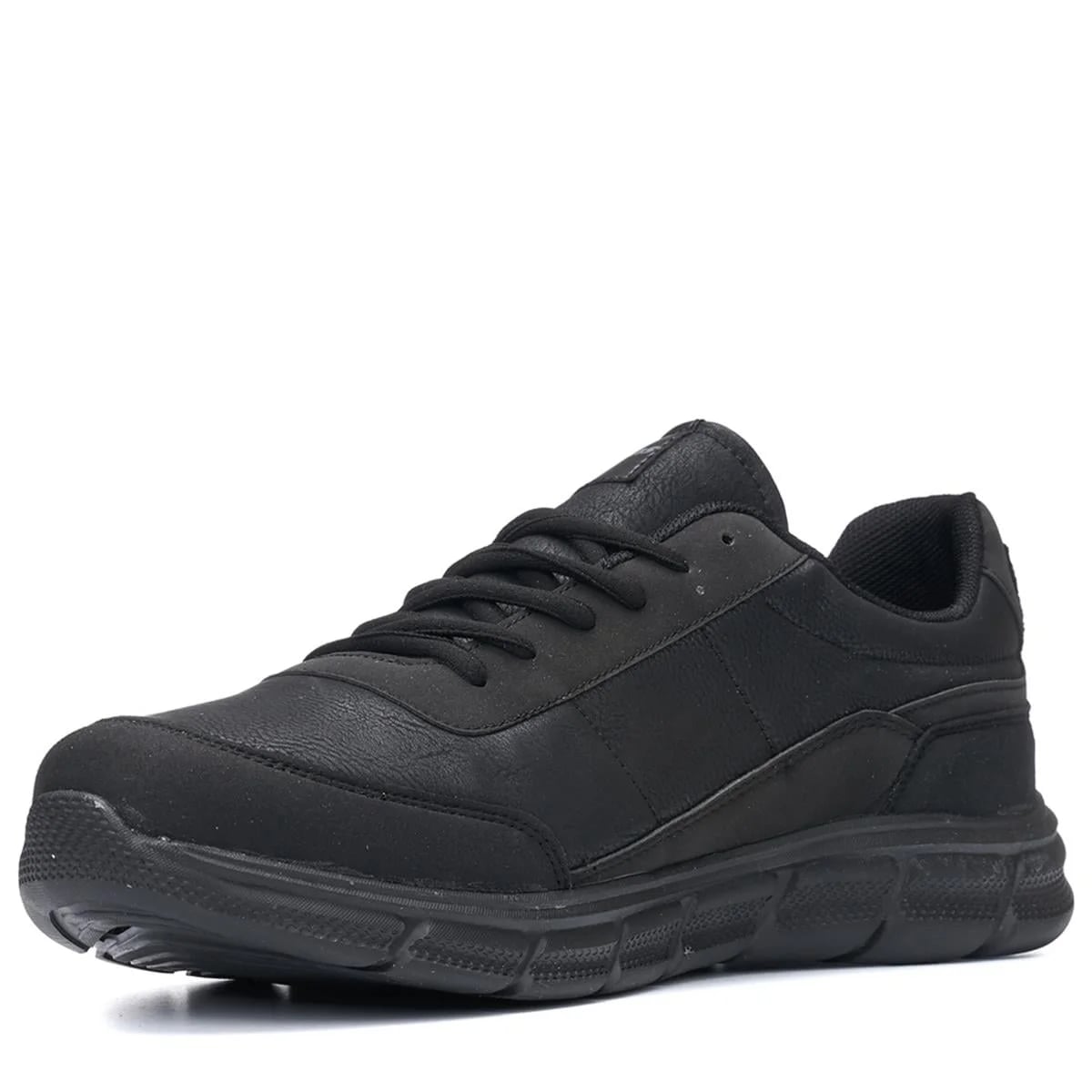 Men's Lace-Up Casual Sneakers (8-Pair Carton) - Color: Black, Color Types: Leather - Image 2 of 3