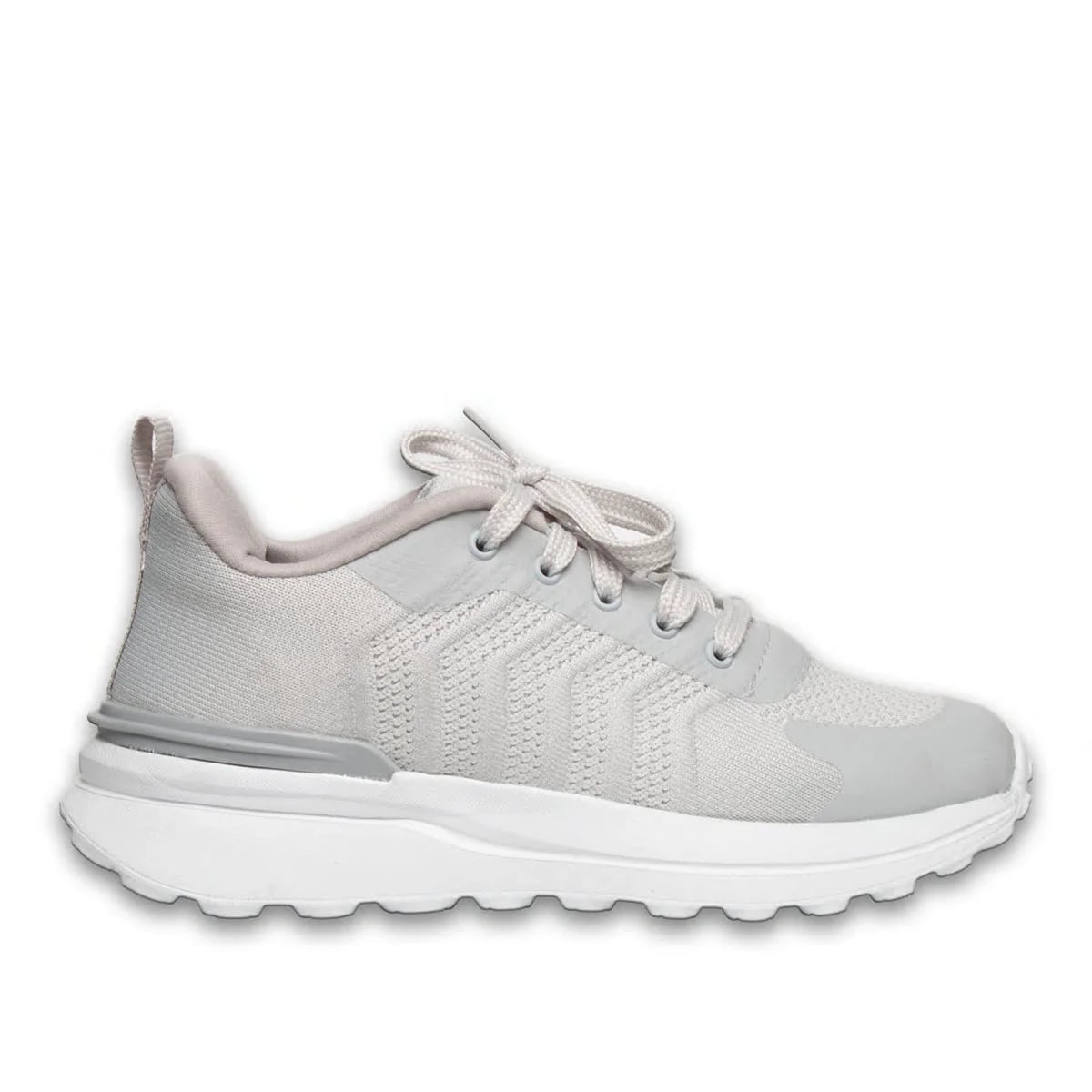Damen-Sportschuhe mit Schnürung im 8-Paar-Karton - Farbenarten: Stoff, Farbe: Hellgrau - Foto 1 / 4