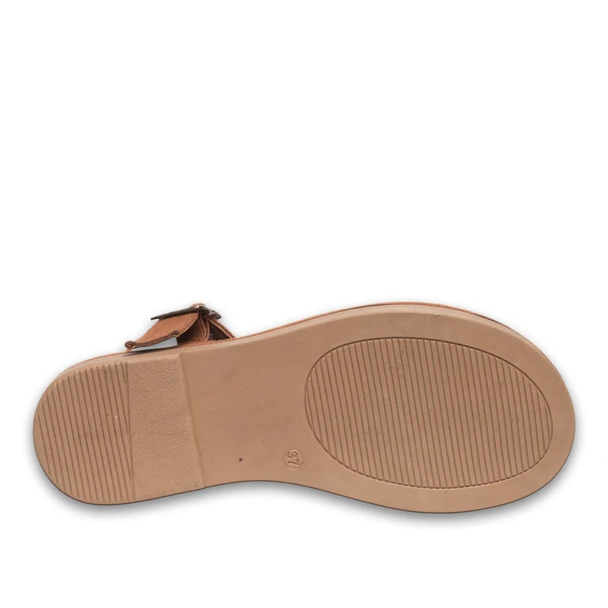 Brown Ankle-Tie Women's Loafer – Side Strap Detail, Thermo Sole | Wholesale - Color Types: Suede, Color: Brown - Image 4 of 4