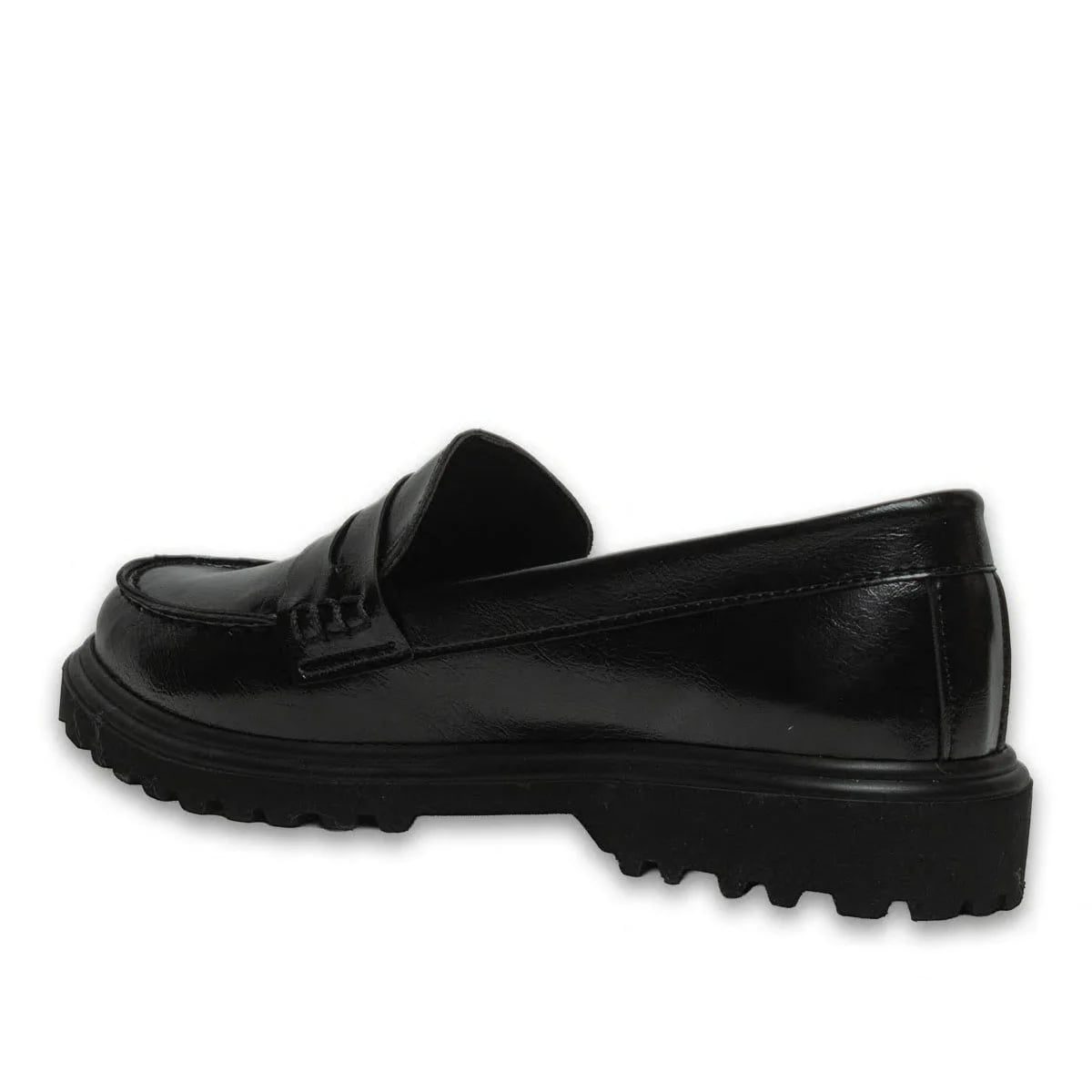 Black Women's Casual Shoes Synthetic Leather Classic Daily Comfortable Model - Color: Black, Color Types: Wrinkled - Image 3 of 4