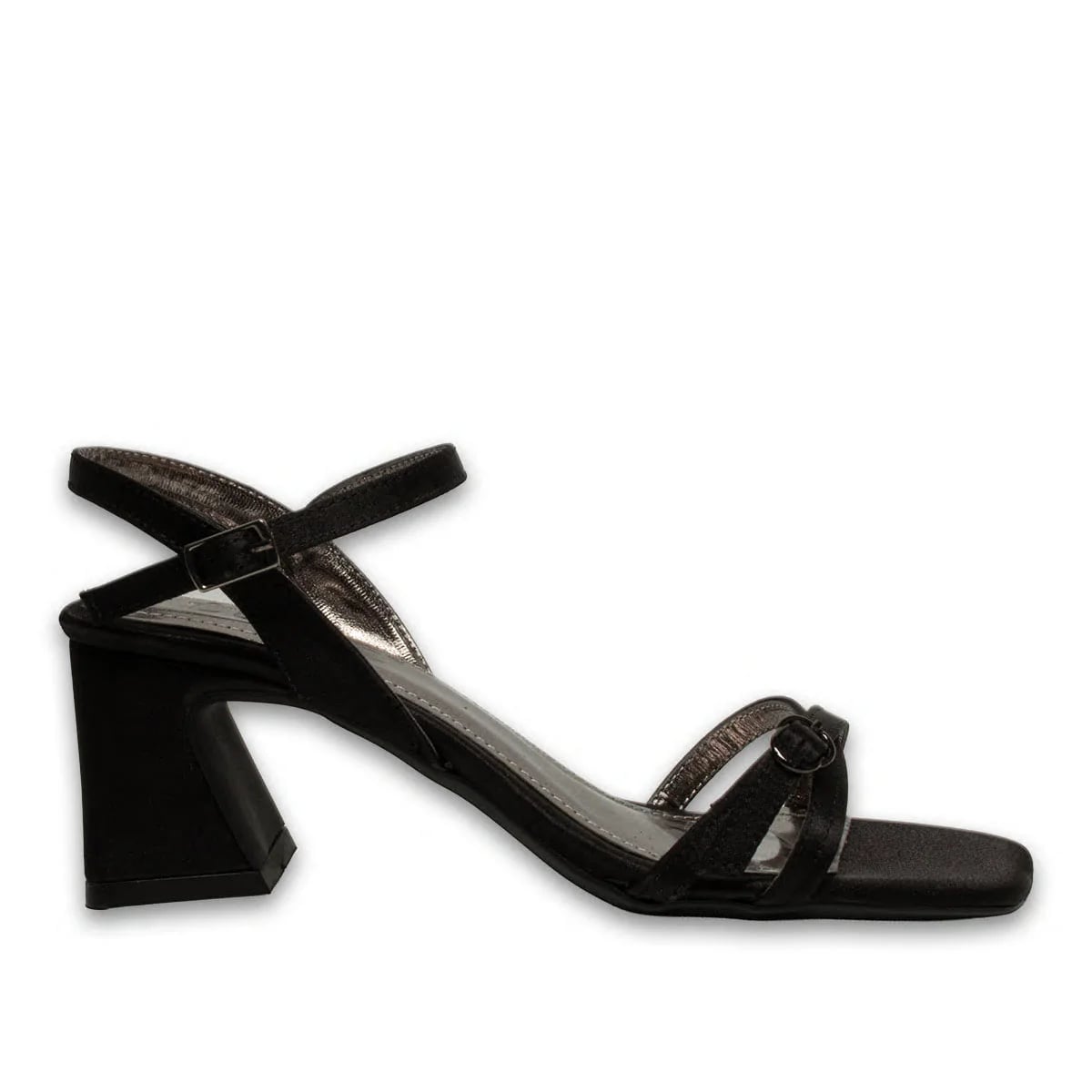 Black Flat Heeled Women's Sandal with Cross Trim Elegant Summer Model – Wholesale - Color: Black, Color Types: Satin - Image 1 of 4