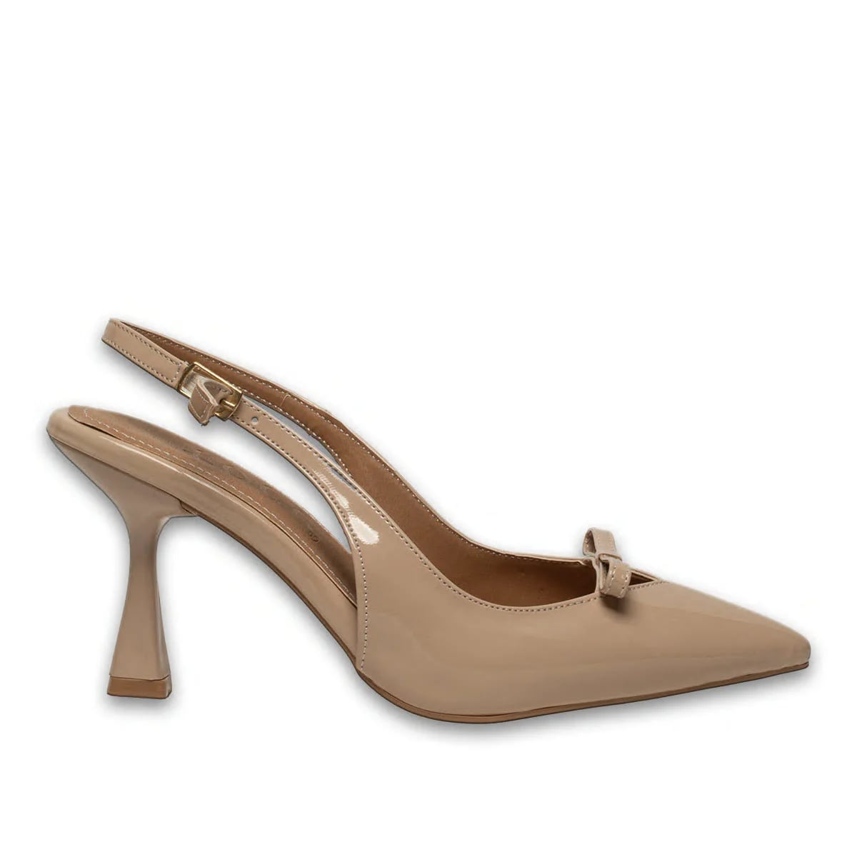 Beige Patent Stiletto with Bow – Daily Chic Model – Wholesale - Color: Beige, Color Types: Patent leather - Image 1 of 4