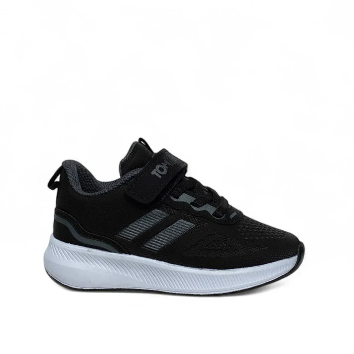 Black Mesh Sports Shoe – Velcro Textile Model – Comfortable and Lightweight Wholesale Product - Color: Black, Color Types: Fabric - Image 1 of 4