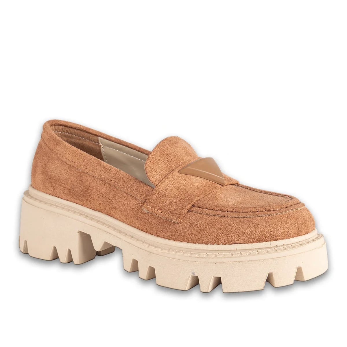 Women's Autumn Casual Buckle Shoes - 8-Pair Carton - Color Types: Suede, Color: Tan - Image 2 of 4
