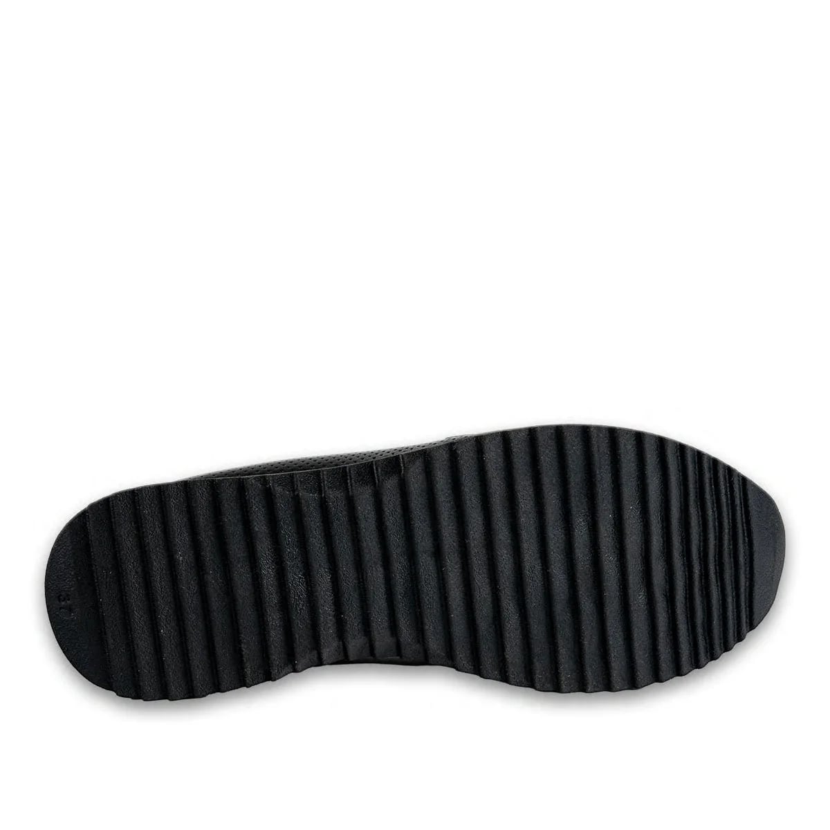Wholesale Black Synthetic Leather Sport Sneaker with Chain Buckle Stylish Model - Color: Black, Color Types: Leather - Image 4 of 4