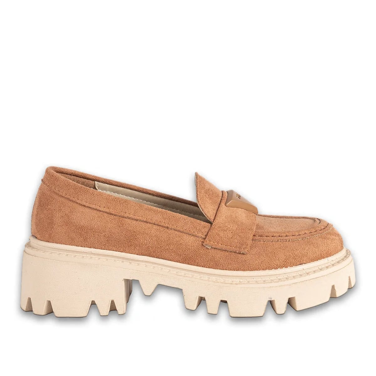 Women's Autumn Casual Buckle Shoes - 8-Pair Carton - Color Types: Suede, Color: Tan - Image 1 of 4