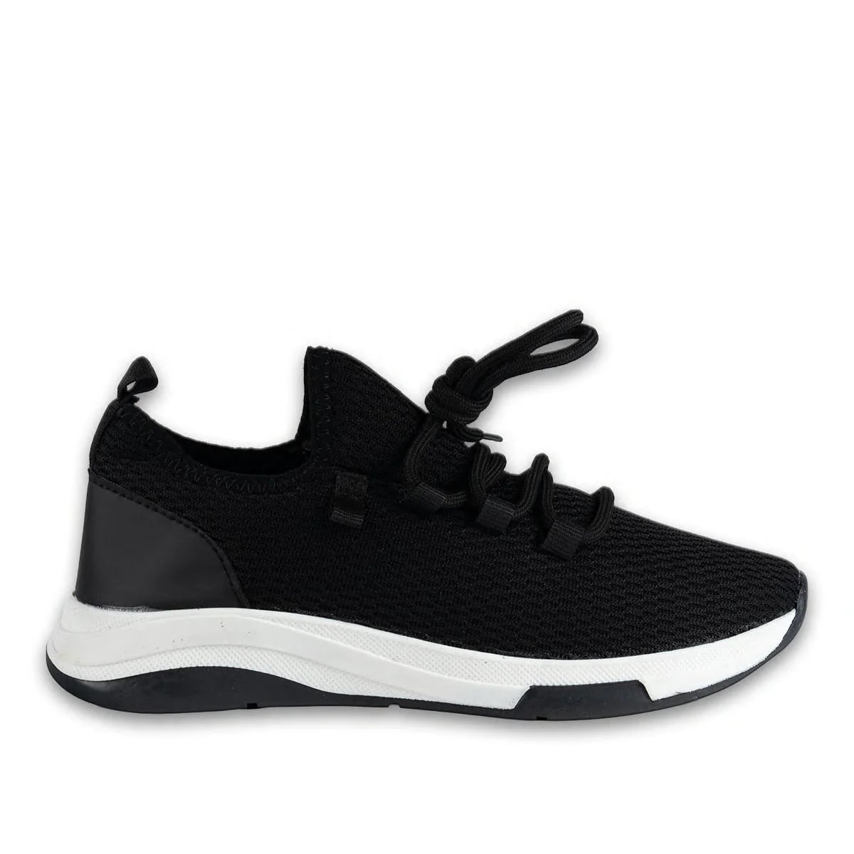 Zenne Siyah Triko Spor Sneaker - Termo Tabanlı - Renk: Siyah - Fotoğraf 1 / 5