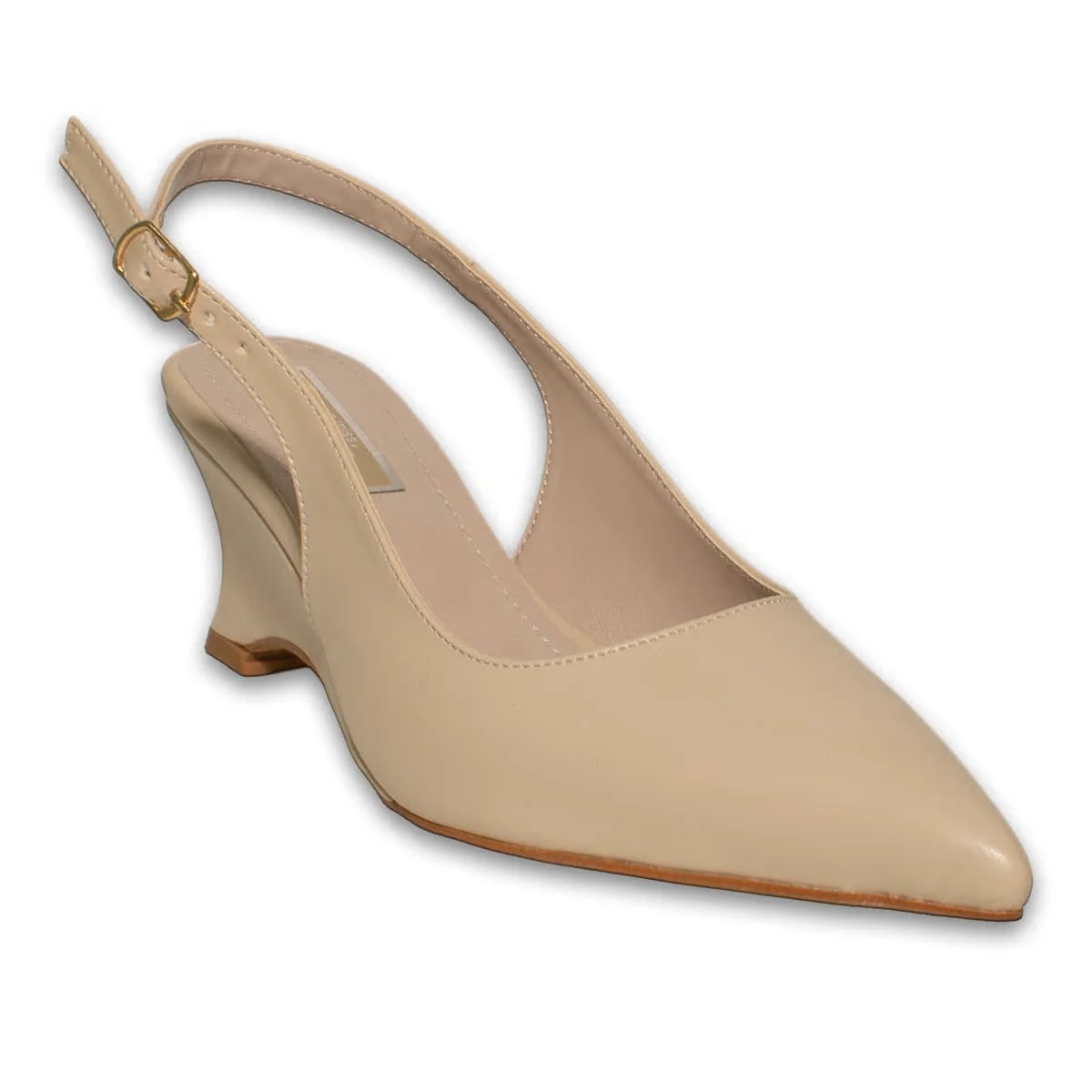 Women's Summer Wedge Sandals - 8-Pair Carton - Color: Beige, Color Types: Leather - Image 2 of 4