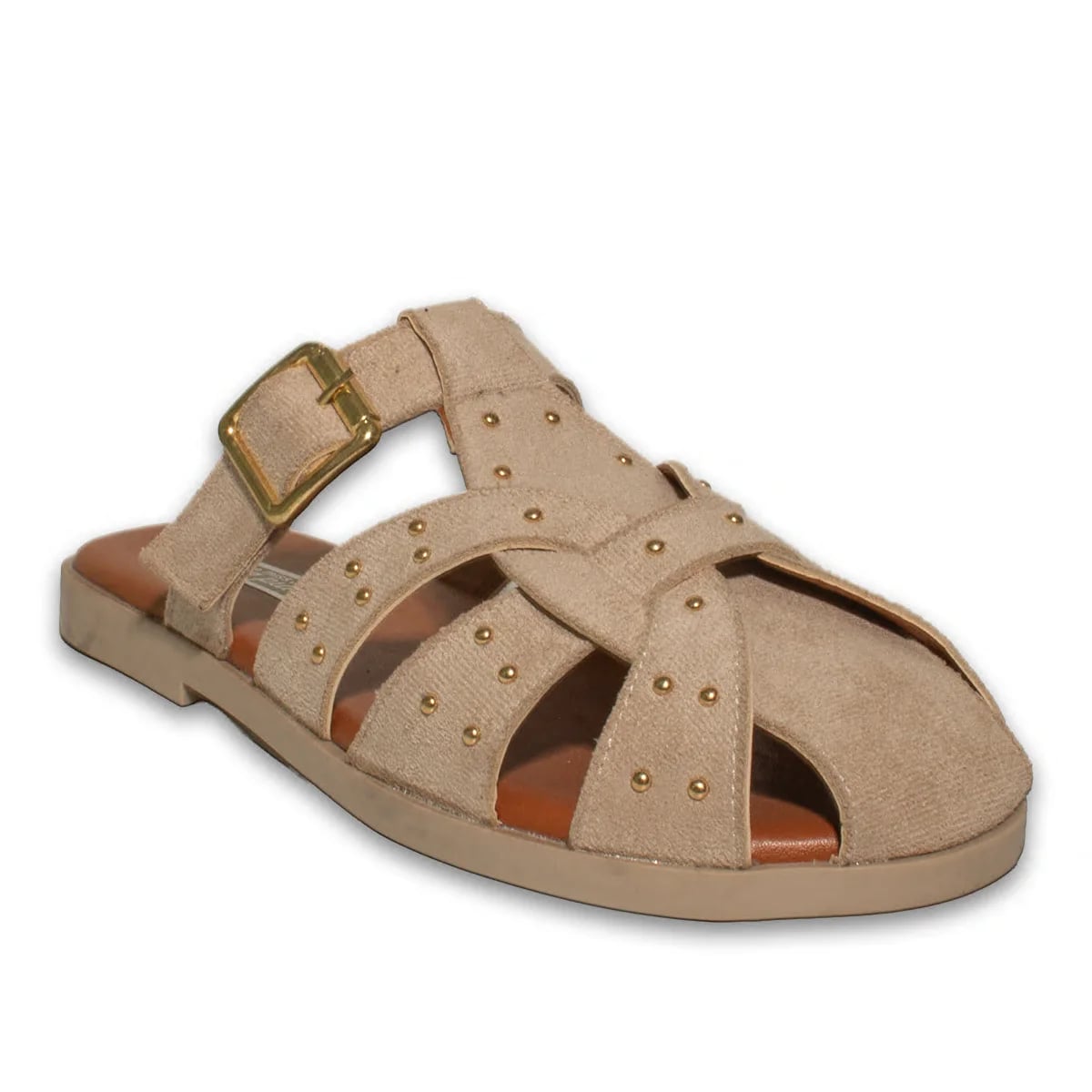 Mules plates d'été pour femme - 8 paires - Couleur: Beige, Types de couleurs: Suède - Image 2 sur 4