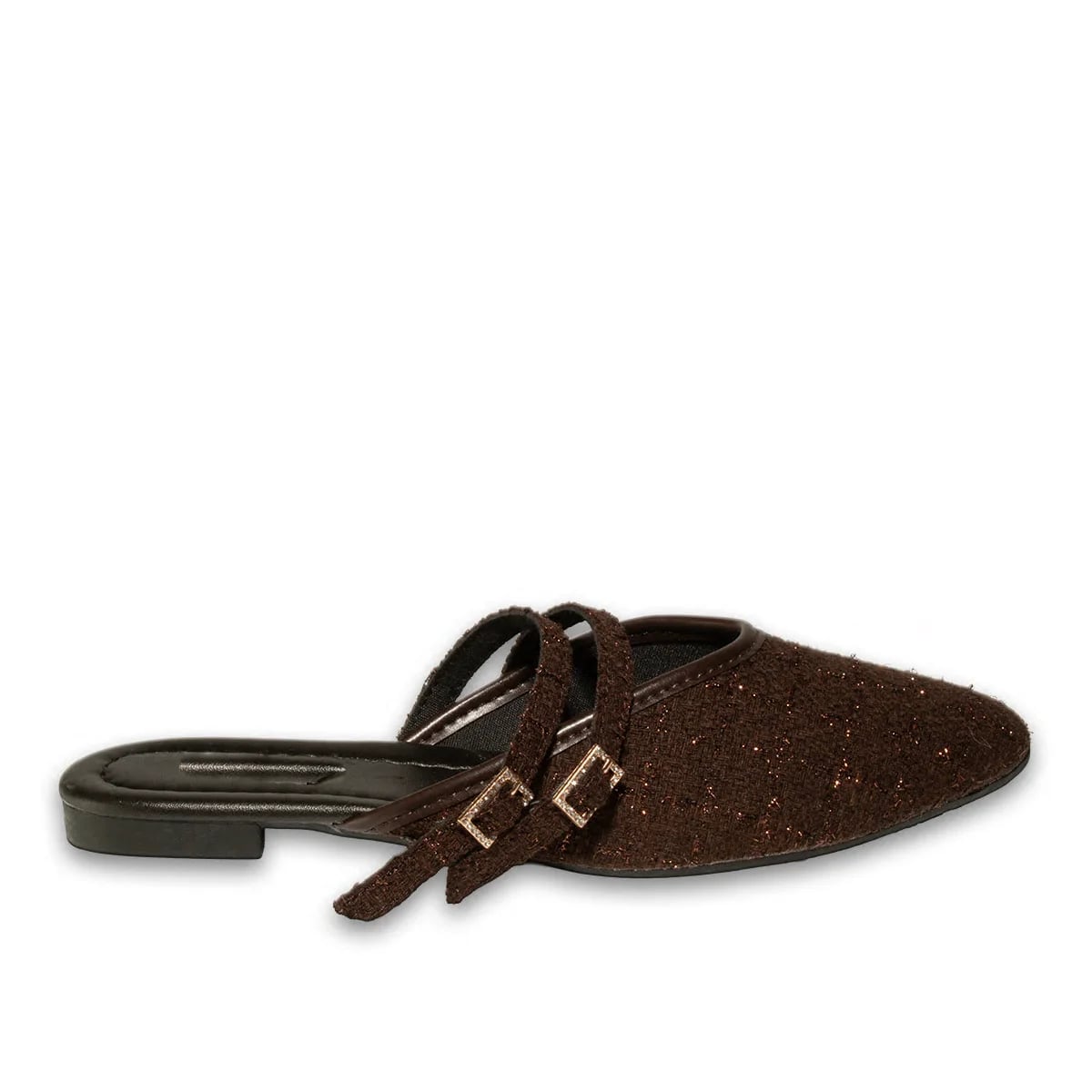 Women's Casual Flat Slides 8-Pair Carton - Color Types: Fabric, Color: Brown - Image 1 of 4