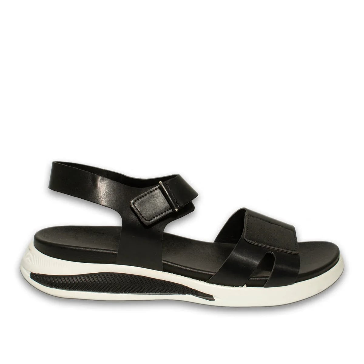 Flache Damen Sandalen im 8-Paar Karton - Farbe: Schwarz, Farbenarten: Leder - Foto 1 / 4