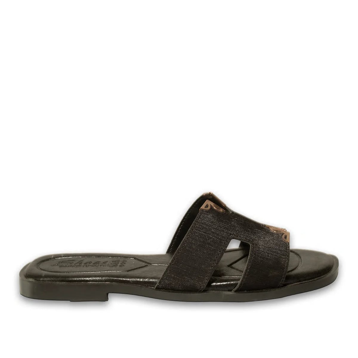 Women's All-Season Flat Slides - 8-Pair Pack - Color: Black, Color Types: Satin - Image 1 of 4