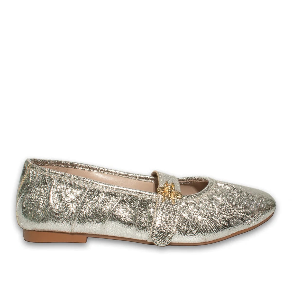 Damen Ballerinas mit Knitterstruktur (8-Paar-Karton) - Farbe: Silber, Farbenarten: Gekräuselt - Foto 1 / 4
