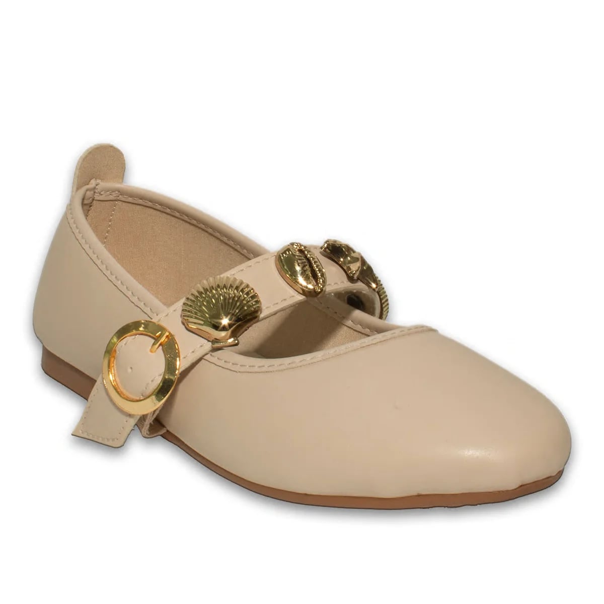 Sommerliche Damen Ballerinas im 8er-Karton - Farbe: Beige, Farbenarten: Leder - Foto 2 / 4