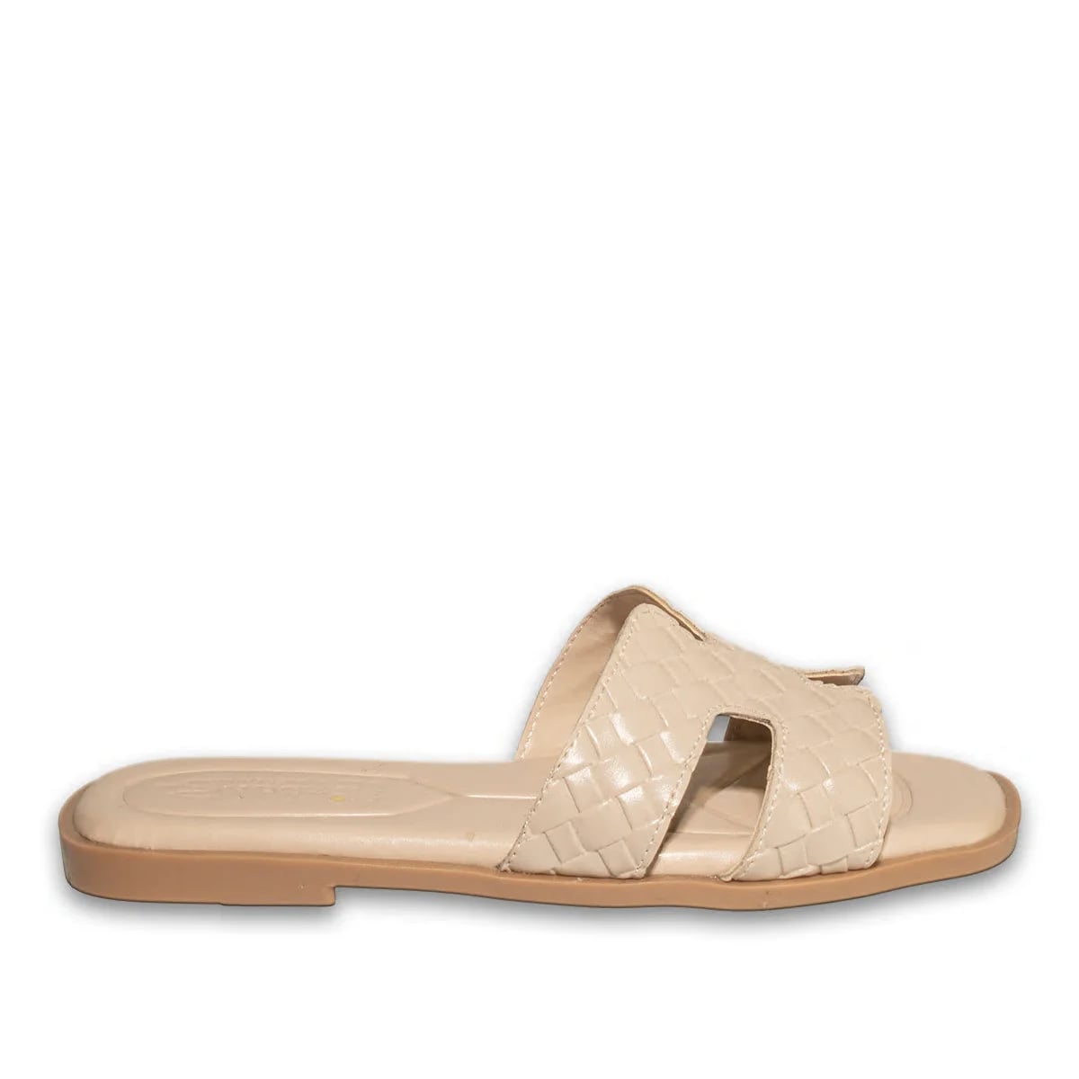 Women's Woven Flat Slides (8-Pair Carton) - Color: Beige, Color Types: Knitted - Image 1 of 4