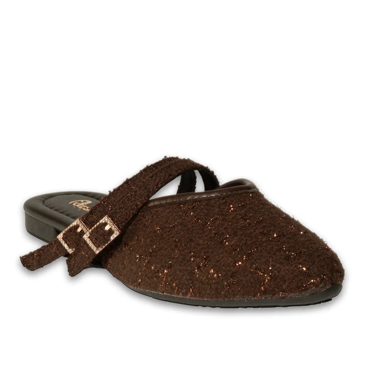 Women's Casual Flat Slides 8-Pair Carton - Color Types: Fabric, Color: Brown - Image 2 of 4