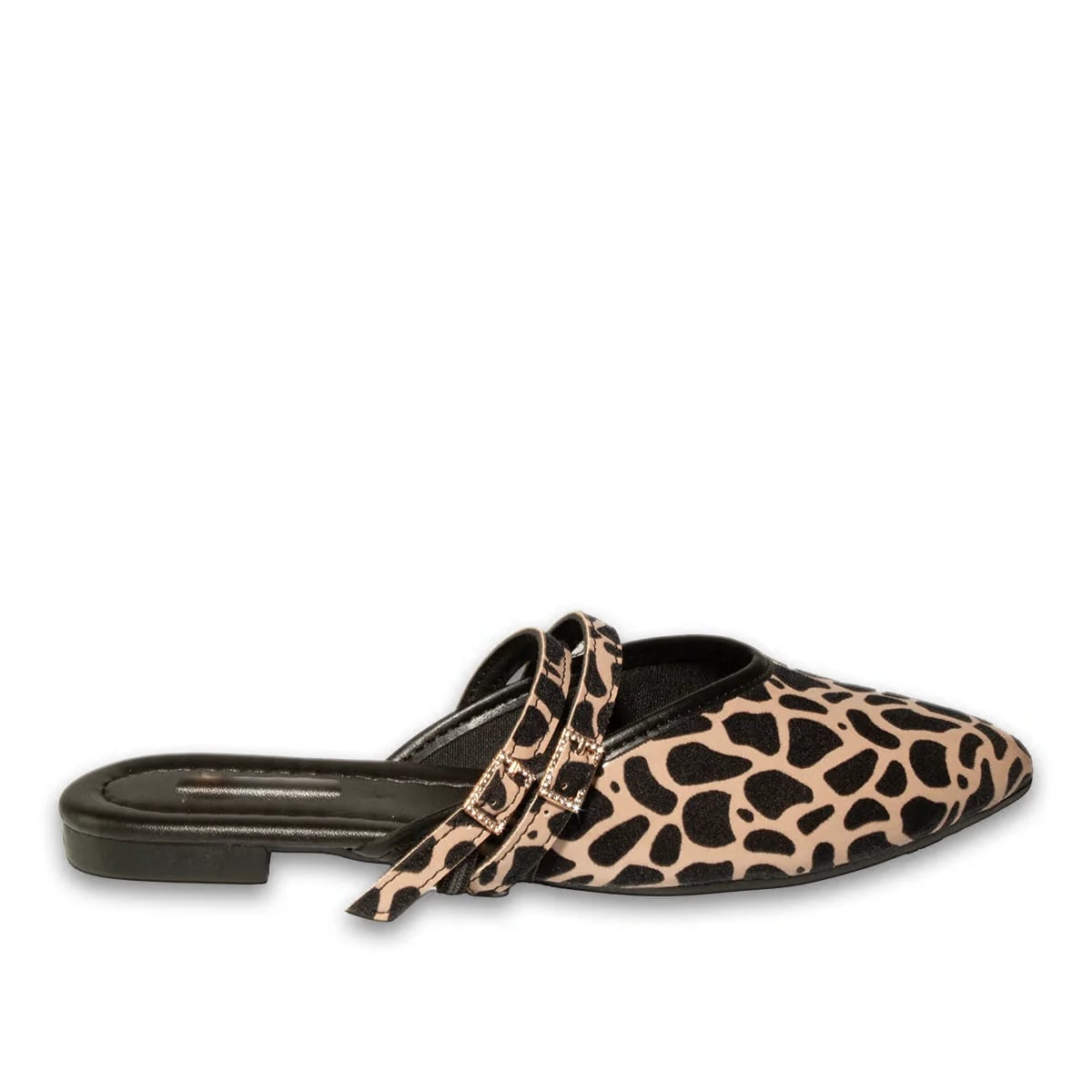 Women's Suede-Textured Flat Slides – 8-Pair Carton - Color: Beige, Color Types: Suede - Image 1 of 4
