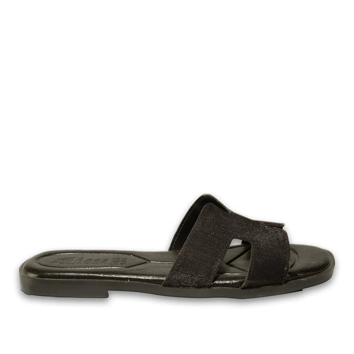 Women's Satin Flat Slides - 8-Pair Carton - Color: Black, Color Types: Satin - Image 1 of 4