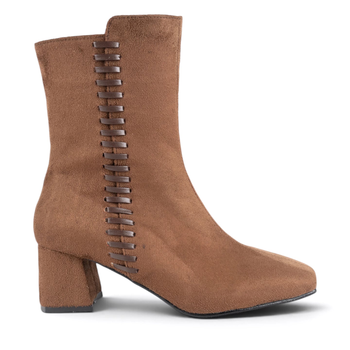 Women's Winter Heeled Ankle Boots (8-Pair Carton) - Color Types: Suede, Color: Brown - Image 1 of 5
